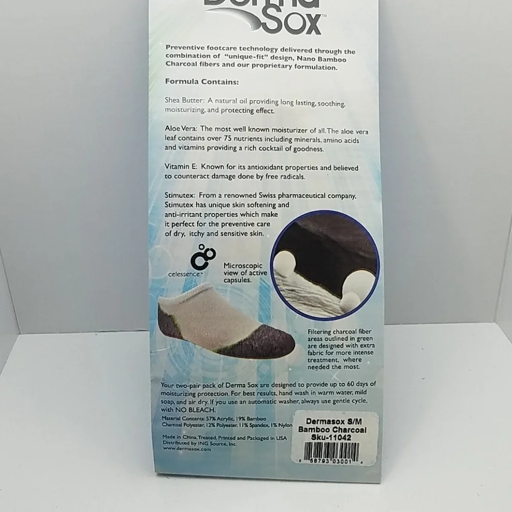 Derma Sox Nano Bamboo Charcoal Fiber Dry Skin.